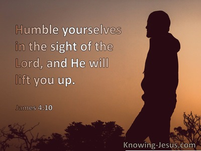 James 4:10 Humble Yourselves In The Sight Of God And He WIll Lift You Up (brown)